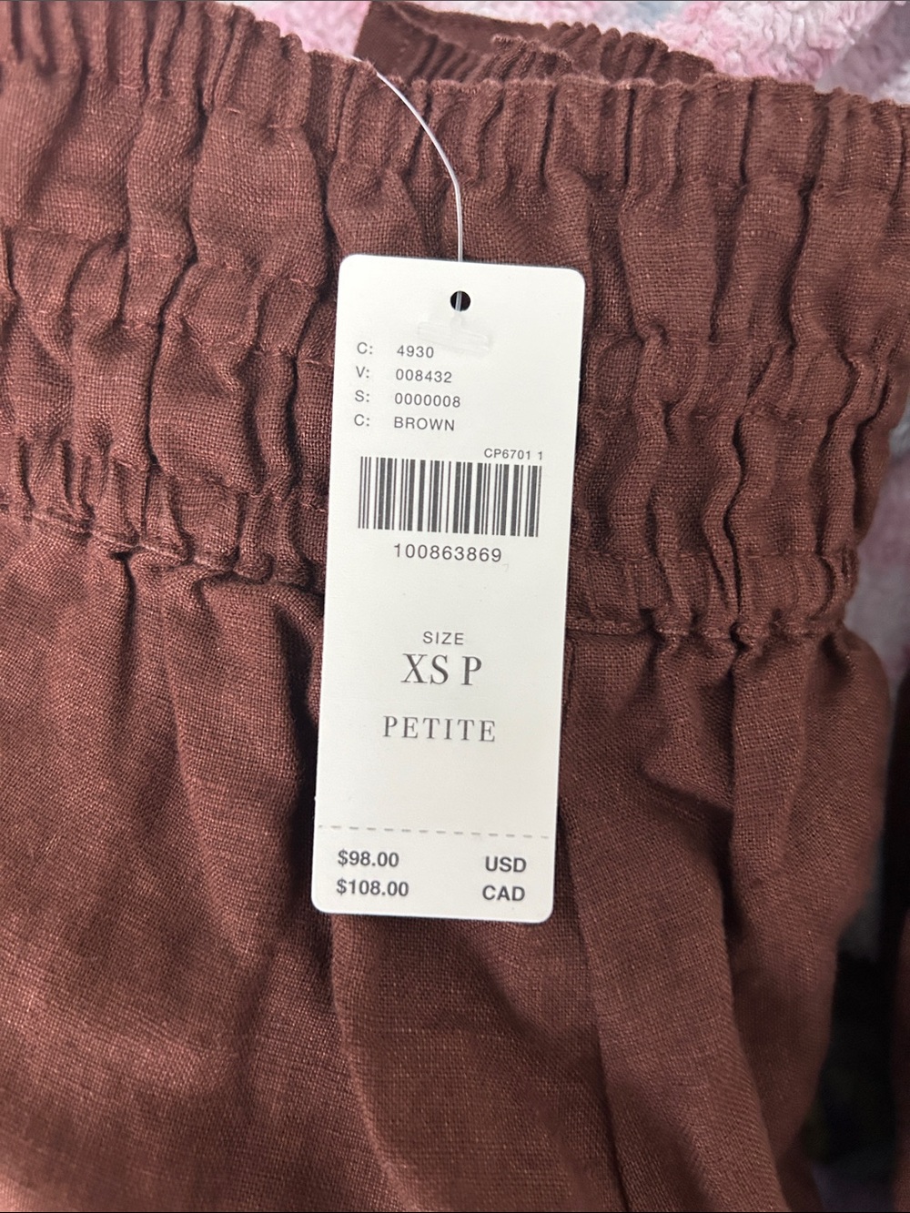 ANTHROPOLOGIE THE SOMERSET LINEN SHORTS SIZES XXSP-MP MSRP $98.00 NWT - Picture 8 of 11